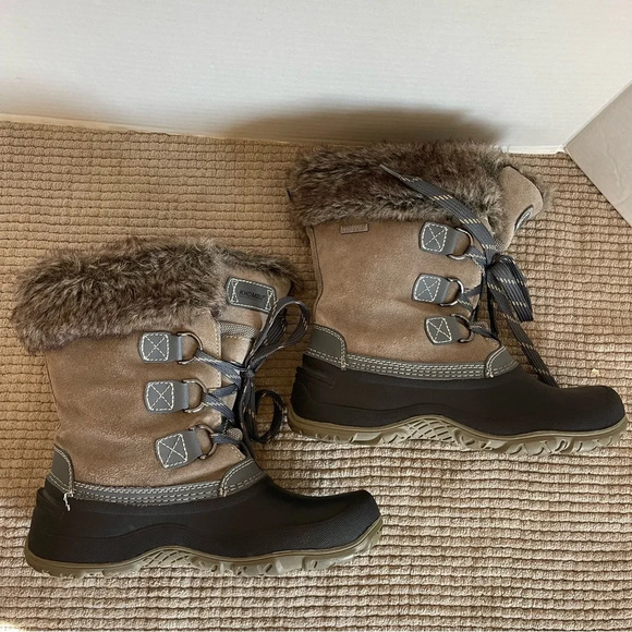 Khombu Women's The Slope Winter Snow Boots (8, Grey) - Picture 9 of 14